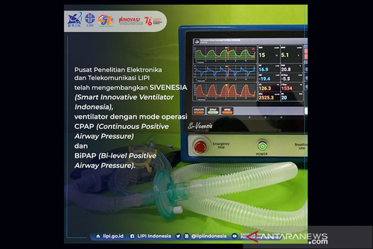 LIPI kembangkan ventilator Sivenesia bantu penanganan COVID-19