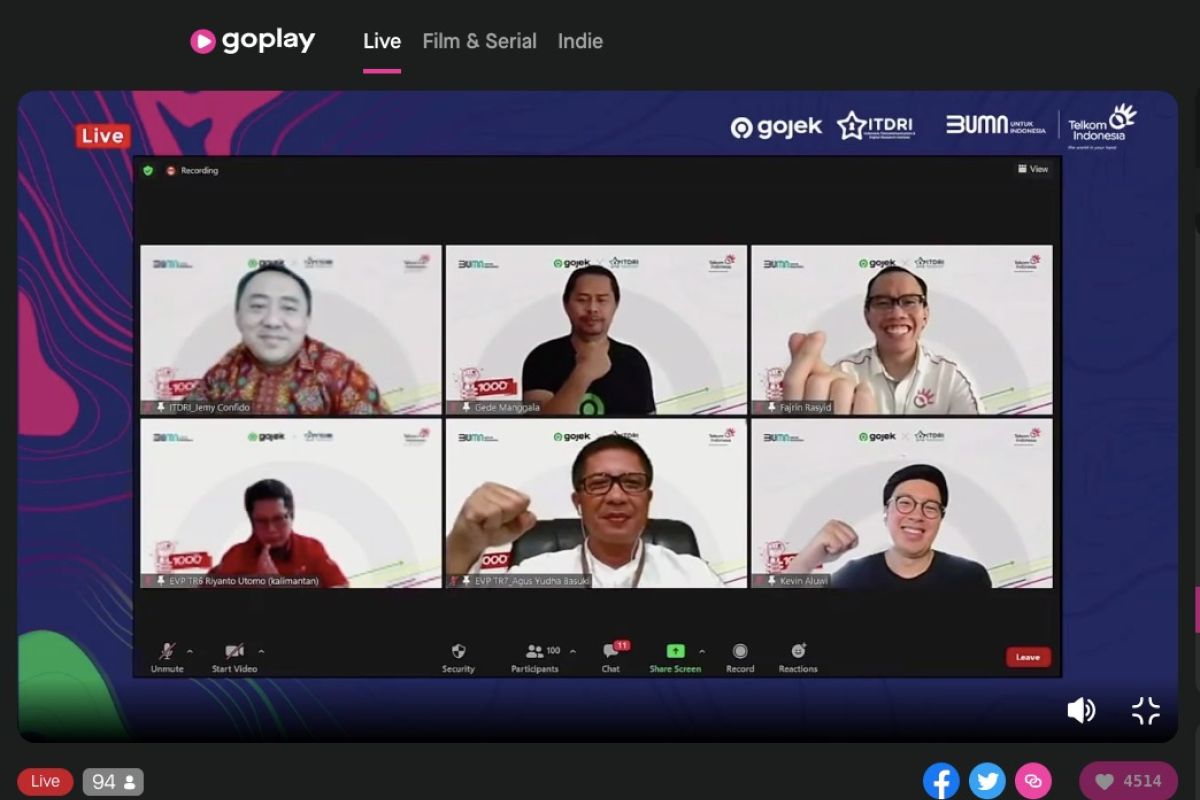 Perkuat Ekonomi Digital di KTI, Gojek-ITDRI Gagas Program Muda Maju Bersama 1.000 Startup