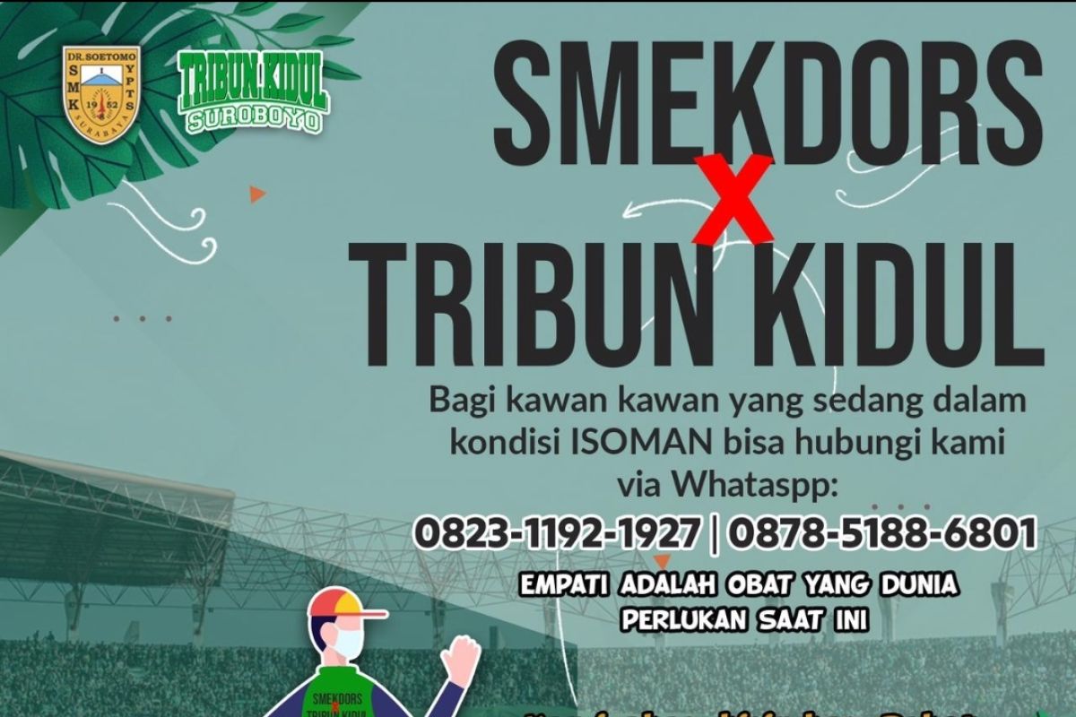 Smekdors-Tribun Kidul bagikan makanan dan vitamin untuk warga isoman Surabaya