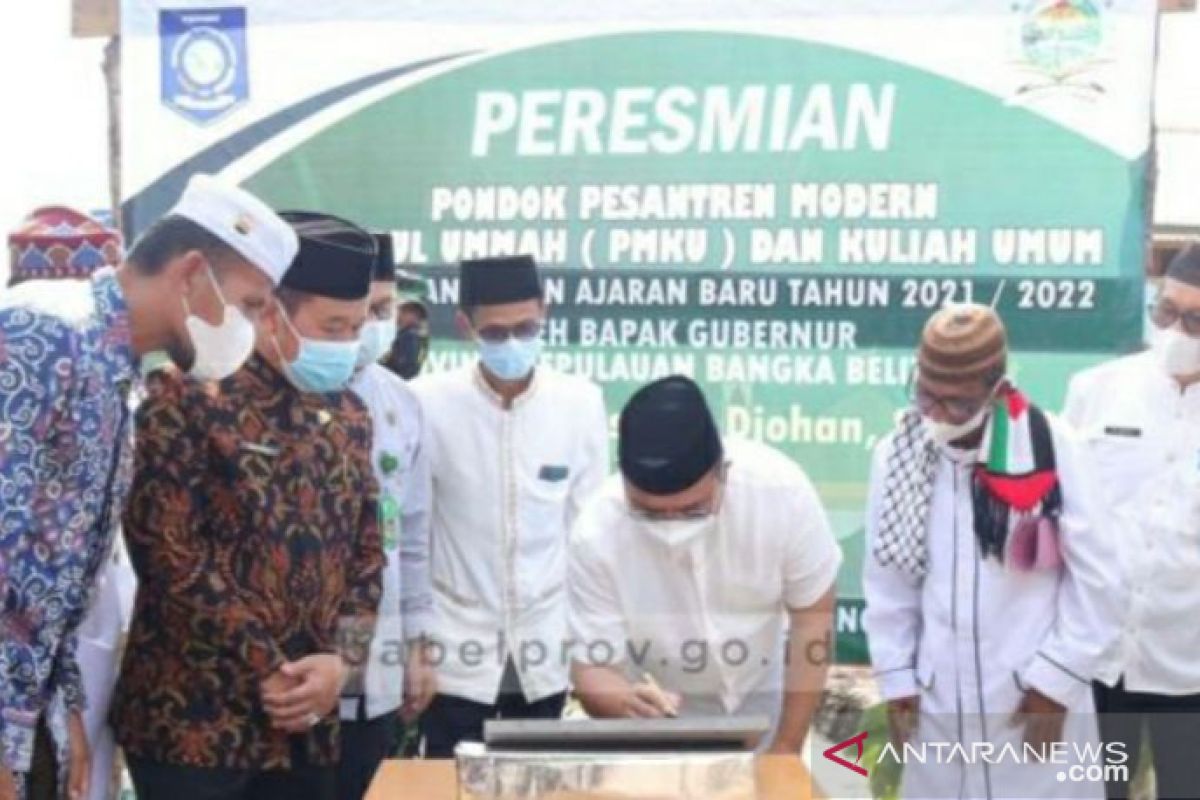 Resmikan Ponpes Khoirul Ummah, Gubernur Babel ingin pesantren bertransformasi