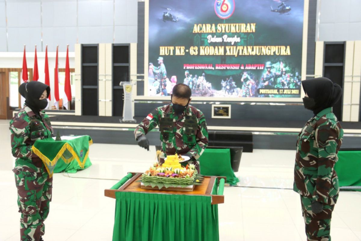 Kodam XII/Tpr rayakan HUT ke-63 dengan syukuran sederhana