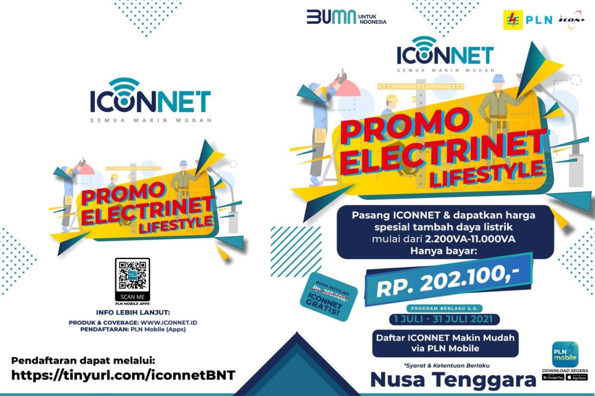 Electrinet Lifestyle, pasang iconnet dan promo tambah daya PLN