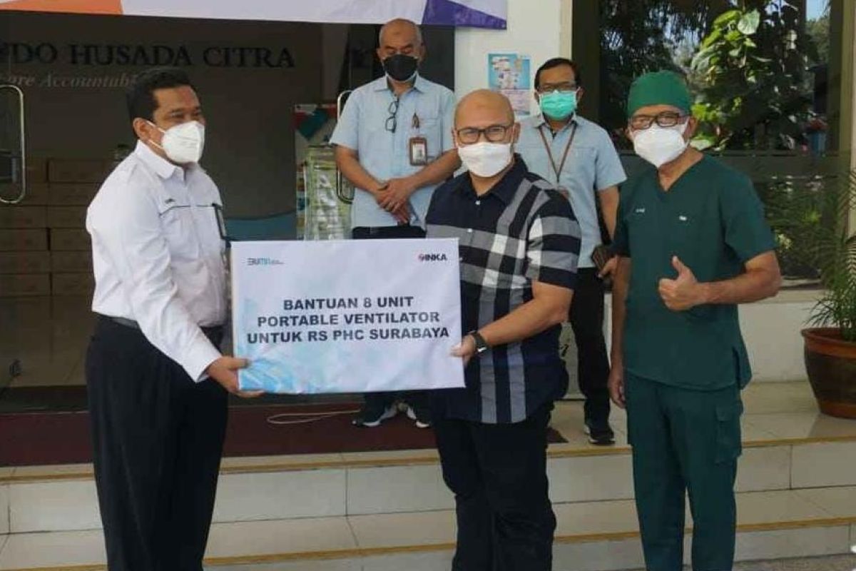 INKA beri bantuan delapan ventilator oksigen portabel ke RSPHC Surabaya