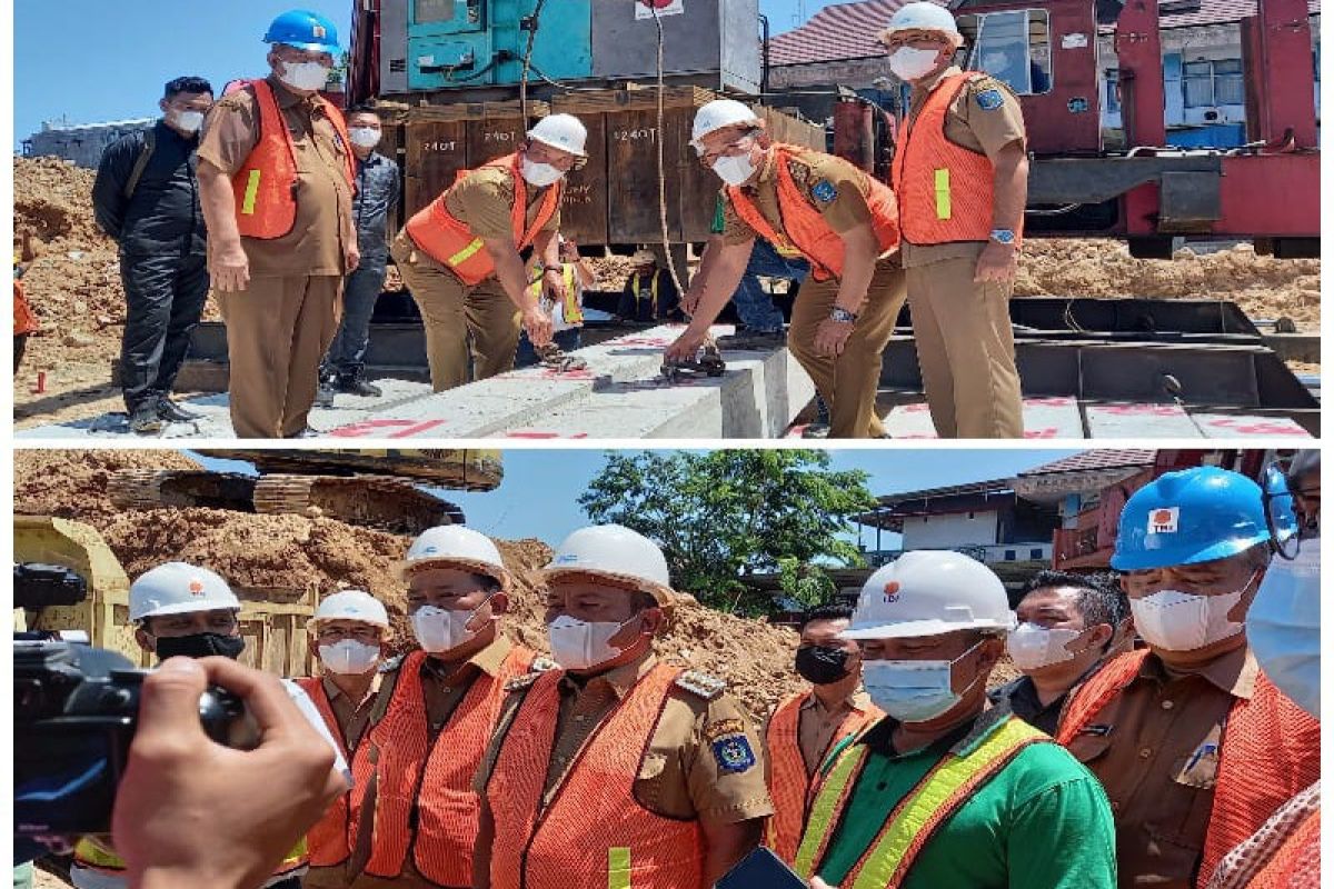 Pemancangan perdana pembangunan pasar Sibolga Nauli berbiaya Rp 61,8 miliar dimulai