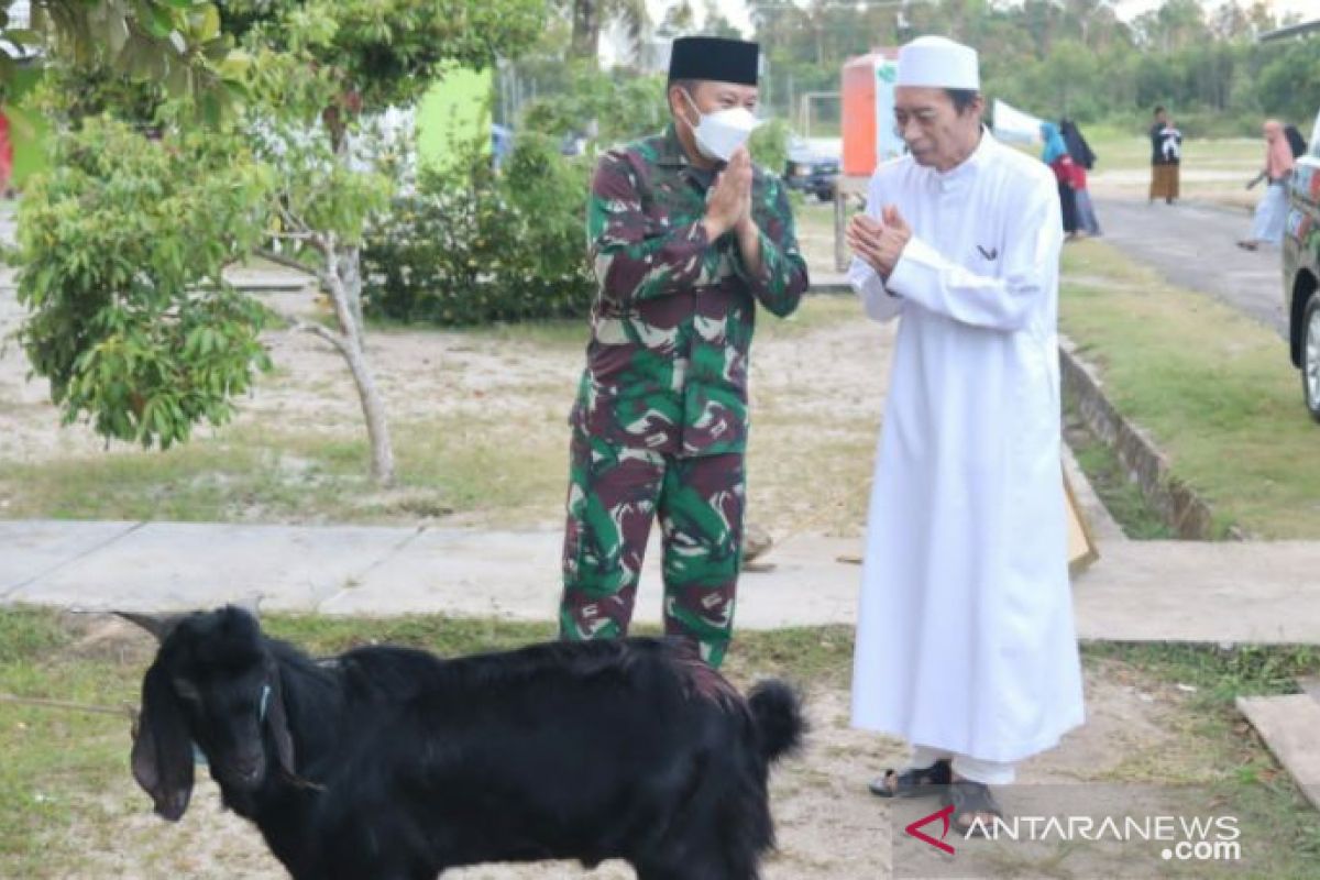 Dandim 0414 Belitung salurkan hewan kurban untuk ponpes Darul Arofah