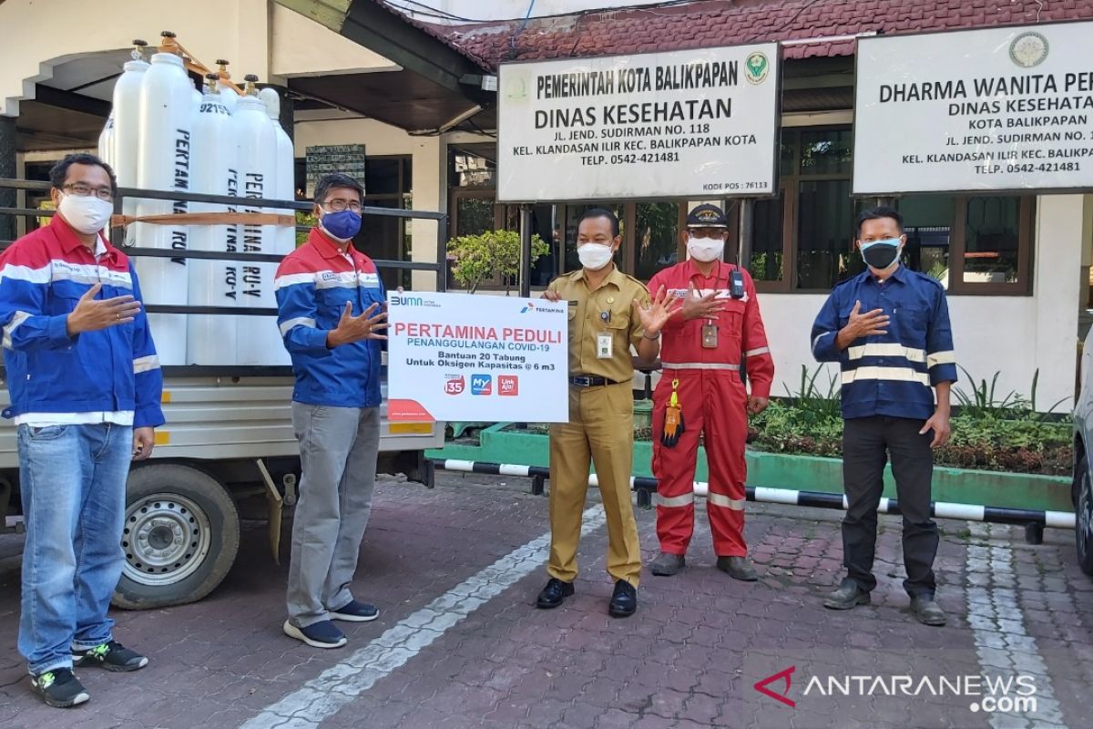 Pertamina unit kilang Balikpapan sumbang 20 unit tabung oksigen