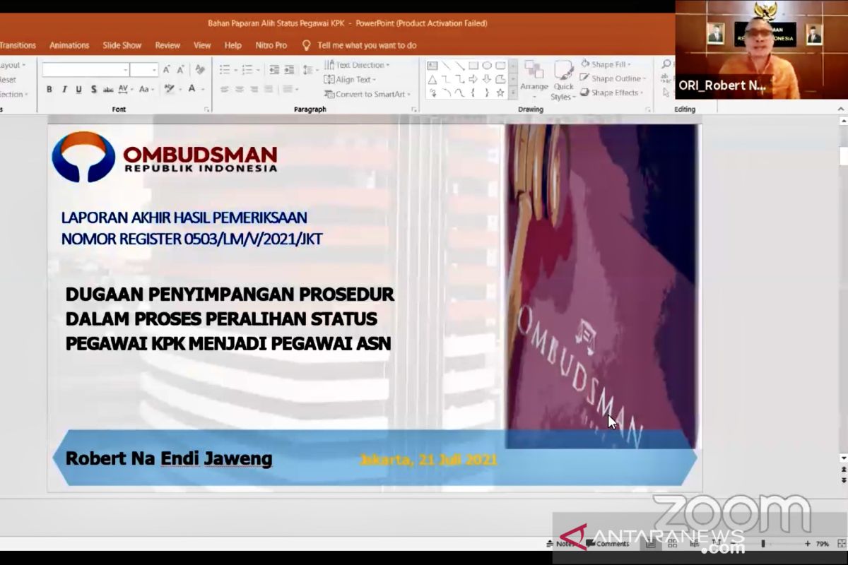 Ombudsman umumkan temuan maladministrasi pada peralihan pegawai KPK jadi ASN