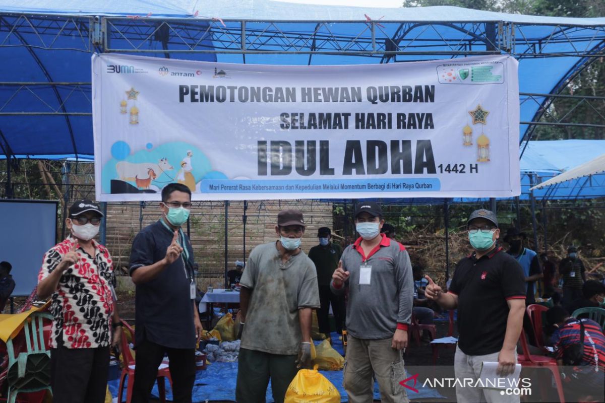 Antam kurban 65 ekor sapi dan kambing