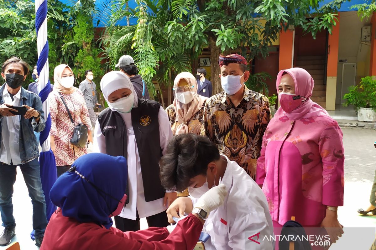 Gubernur: Cakupan vaksinasi COVID-19 Jawa Timur tertinggi se-Indonesia