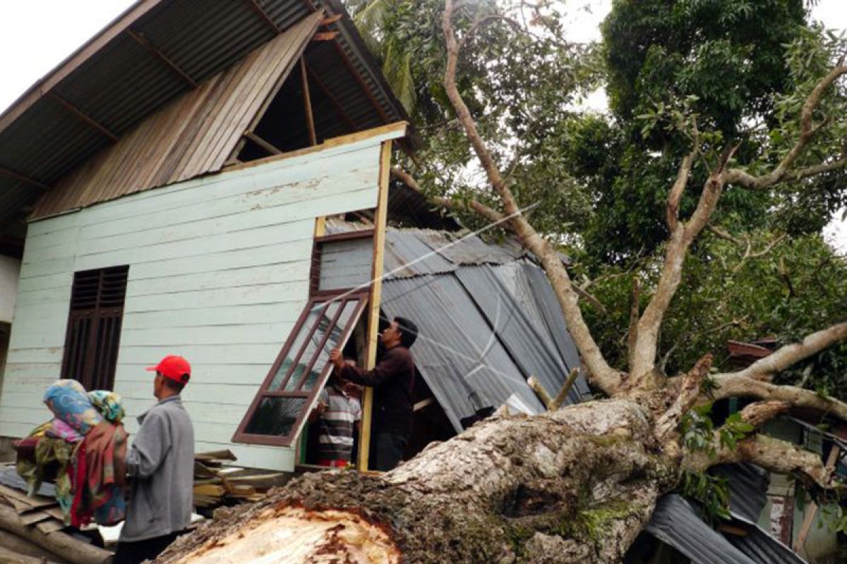 Dua rumah di Simeulue rusak dihantam angin kencang
