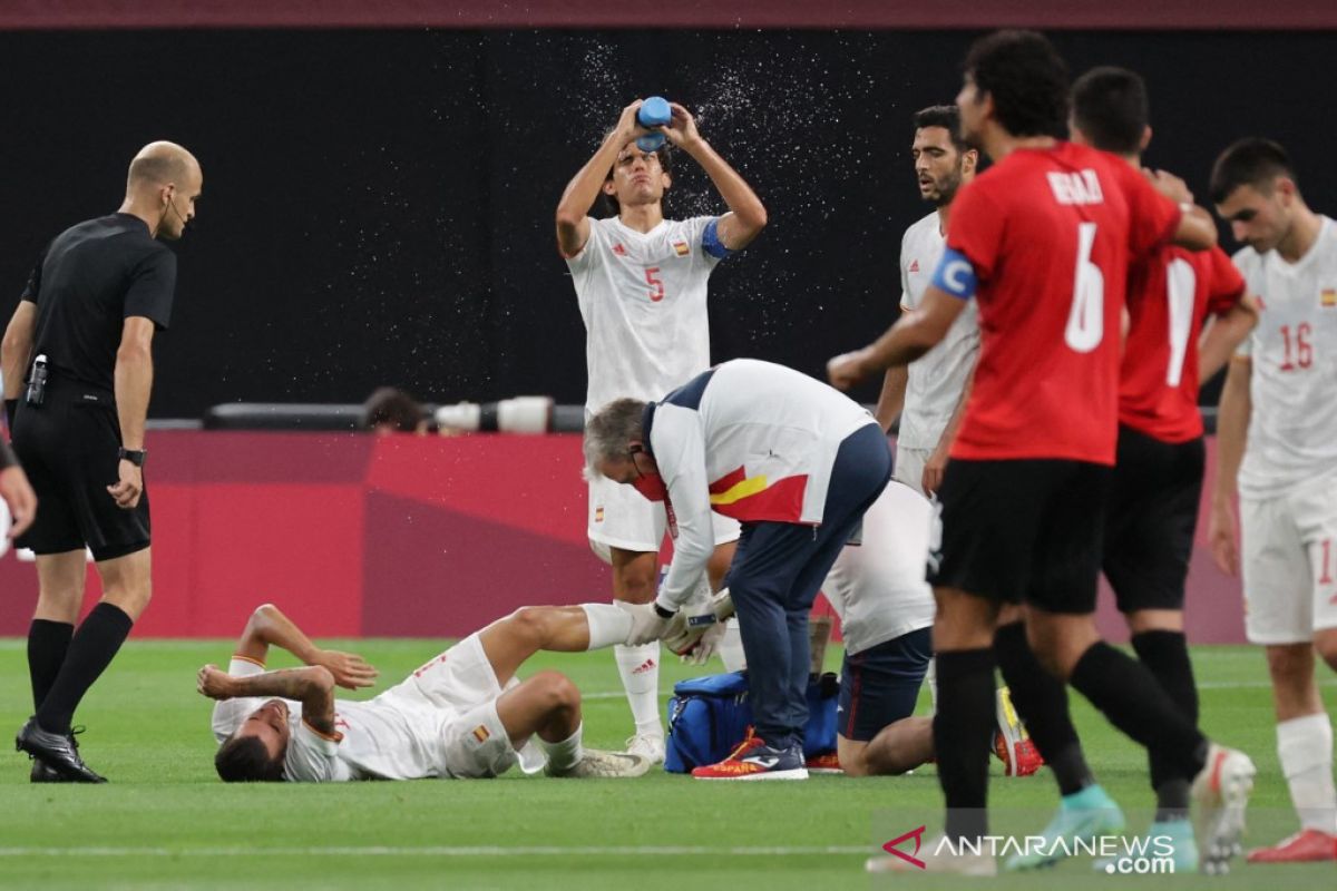 Olimpiade Tokyo, Spanyol kehilangan dua pemain saat main imbang Mesir