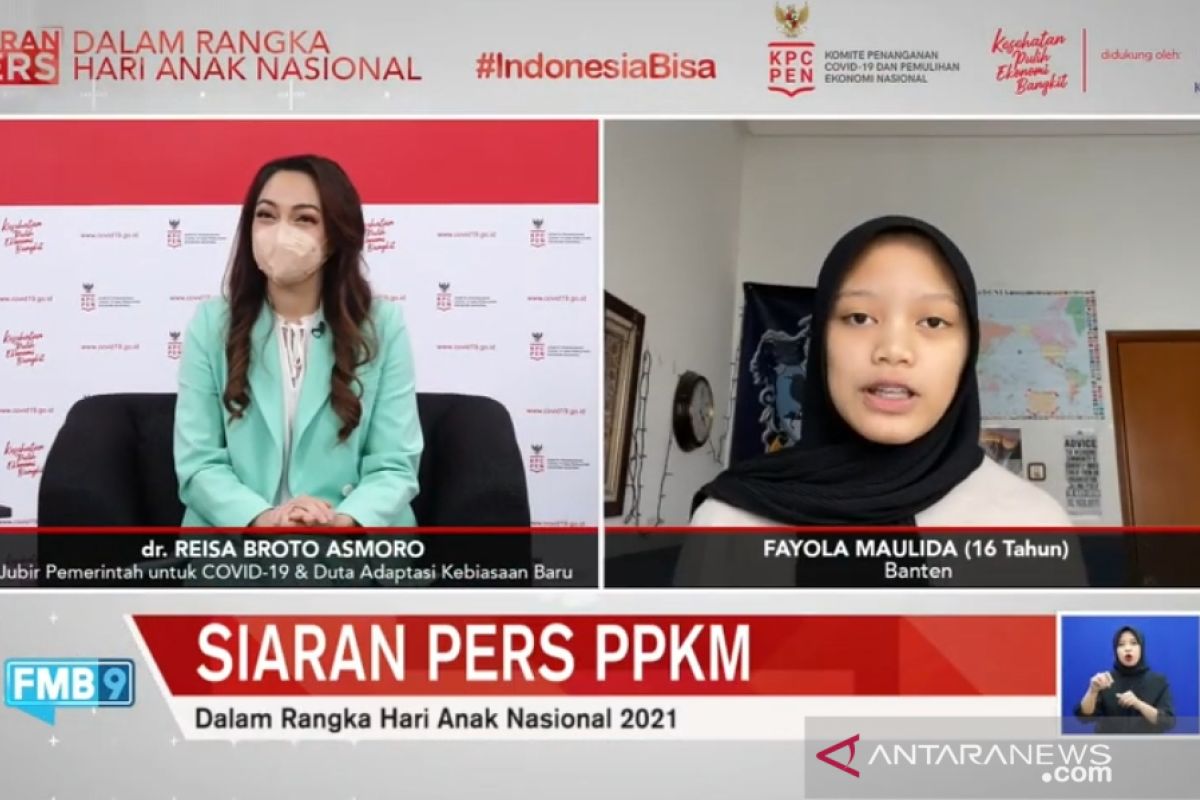 Reisa sampaikan edukasi hingga efikasi vaksin  di Hari Anak Nasional