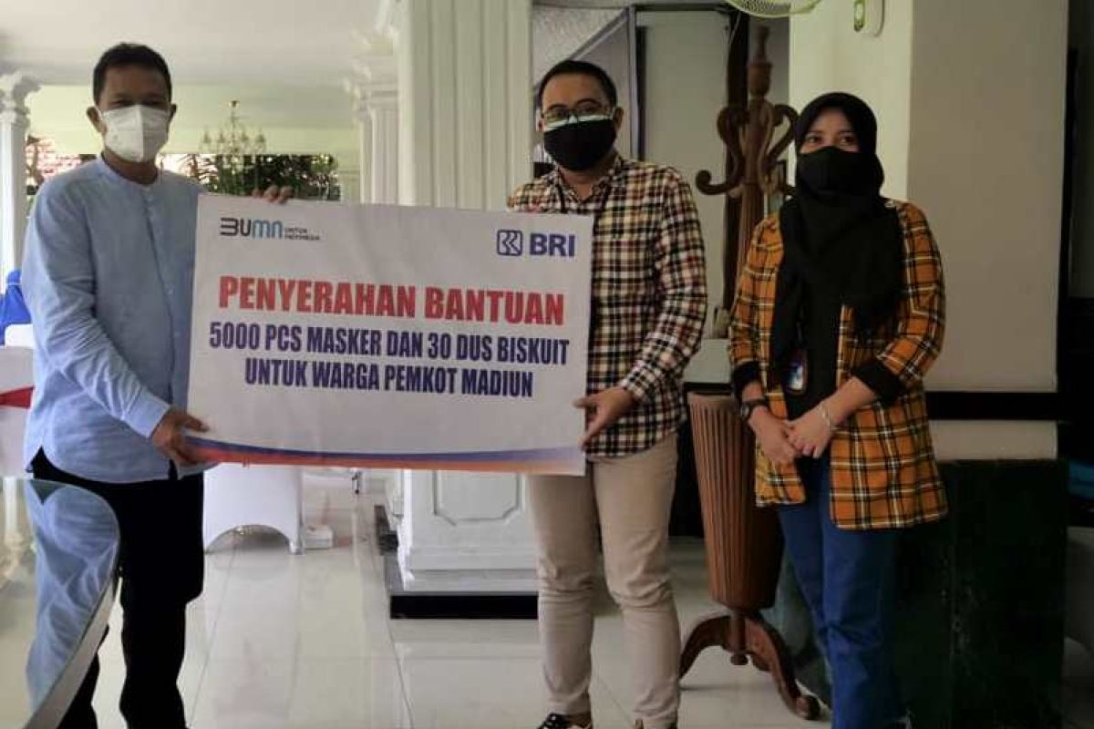 Pemkot Madiun terima bantuan 5.000 masker dan biskuit dari BRI