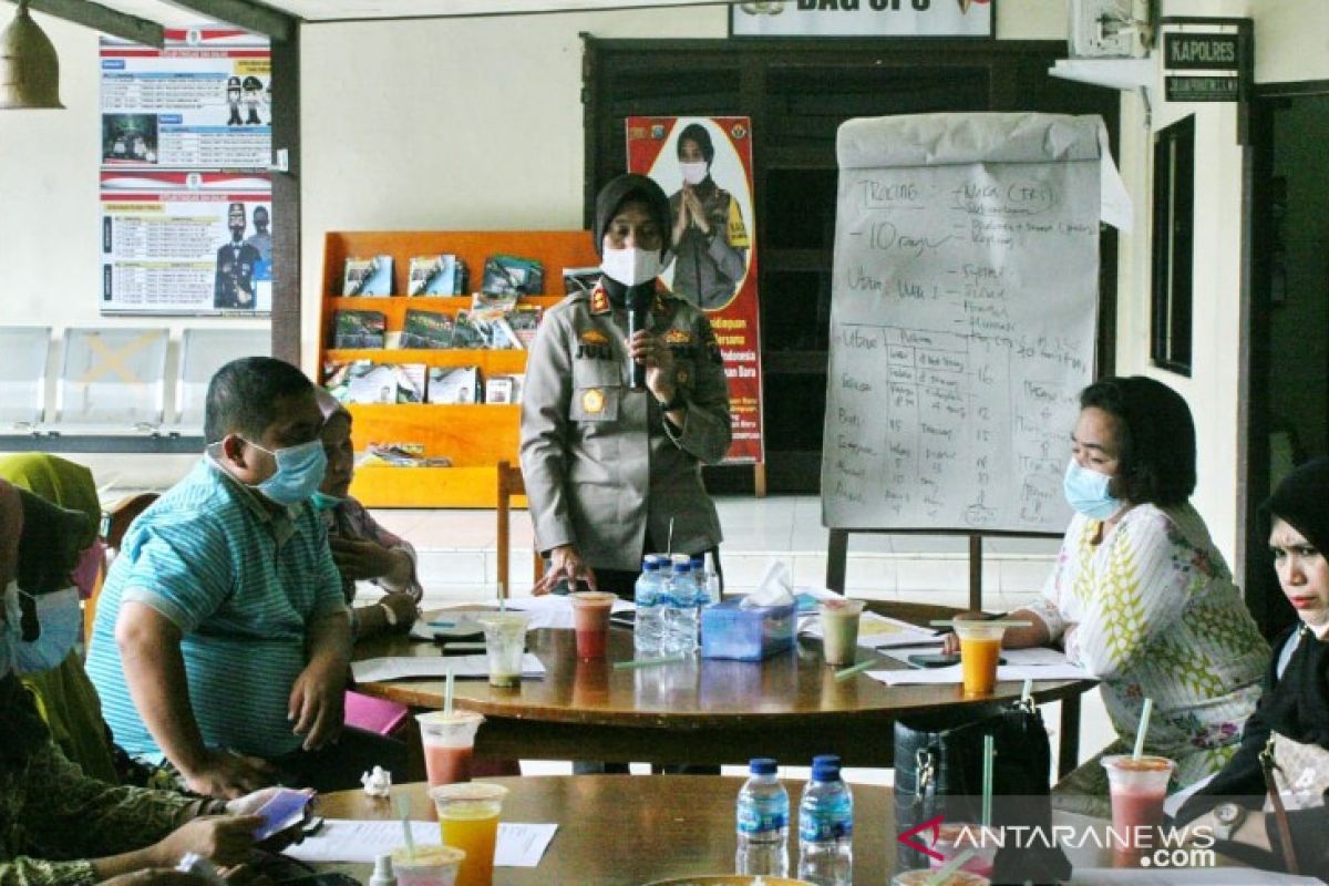 Polisi gelar rapat pembentukan tracing penyebaran COVID-19 di Kota Padangsidimpuan