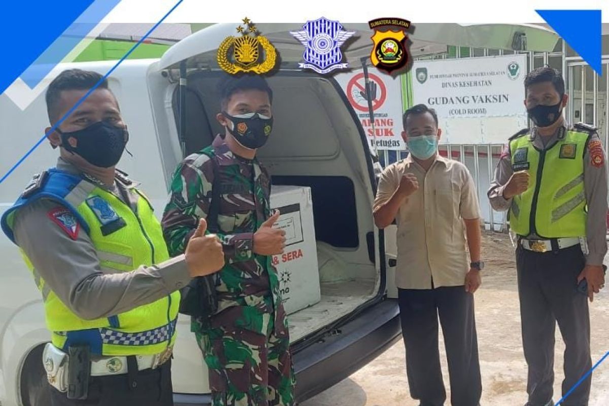 Polres OKU kawal pendistribusian  vaksin COVID-19 dari Palembang