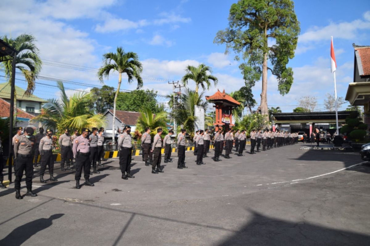 Antisipasi demo PPKM, Polres Badung siagakan satu kompi dalmas