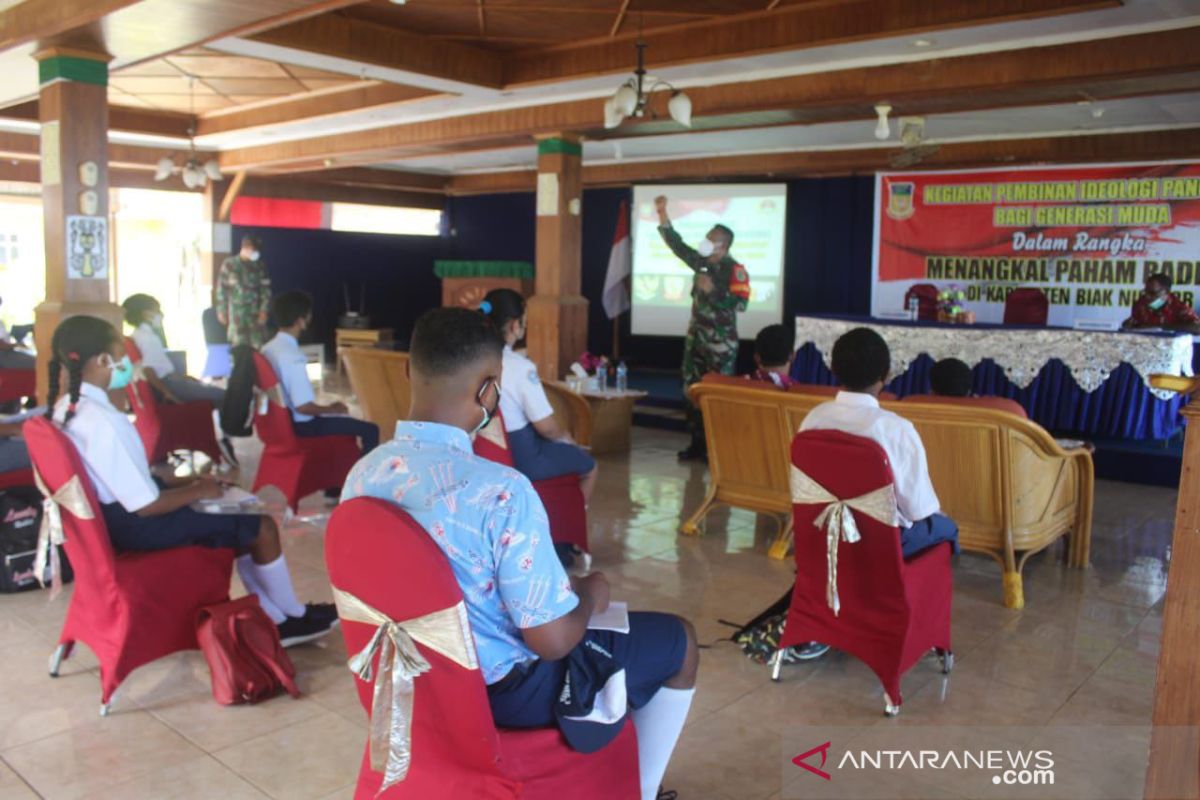 TNI berikan materi wawasan Kebangsaan pelajar Biak tangkal paham radikal