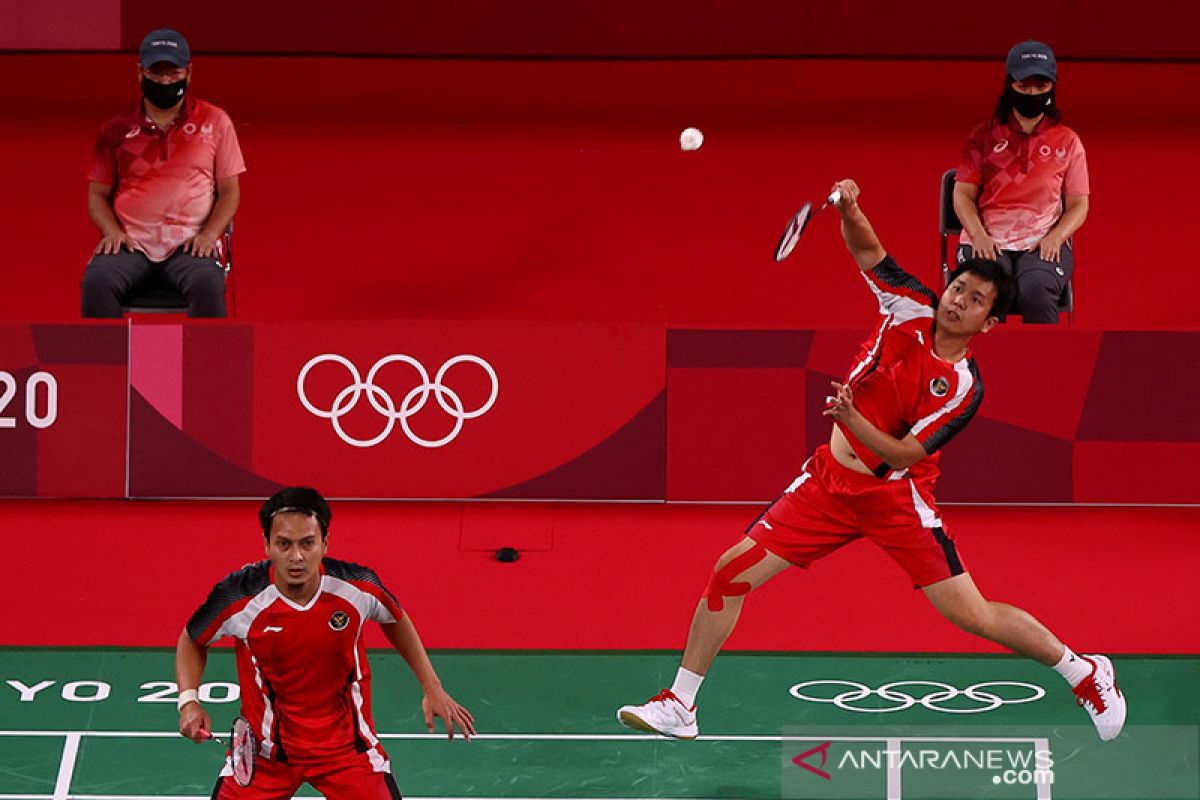 Olimpiade Tokyo - Hendra/Ahsan juarai Grup D menuju perempat final