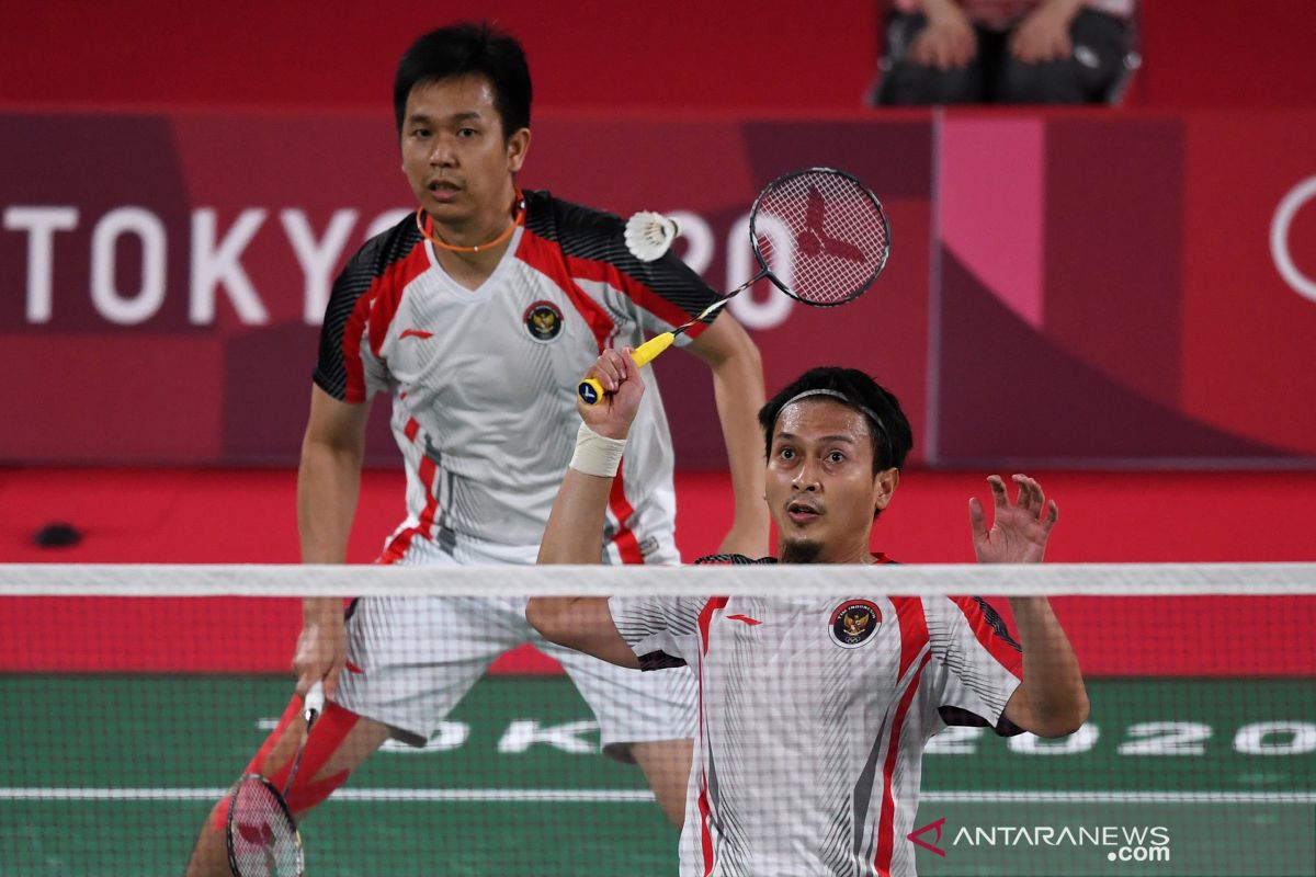 Setelah bertarung selama tiga set, akhirnya The Daddies singkirkan wakil tuan rumah di perempat final Tokyo 2020