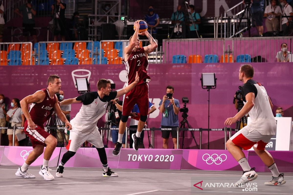 Olimpiade Tokyo, Latvia menangi laga sengit kontra Rusia untuk emas 3x3 putra