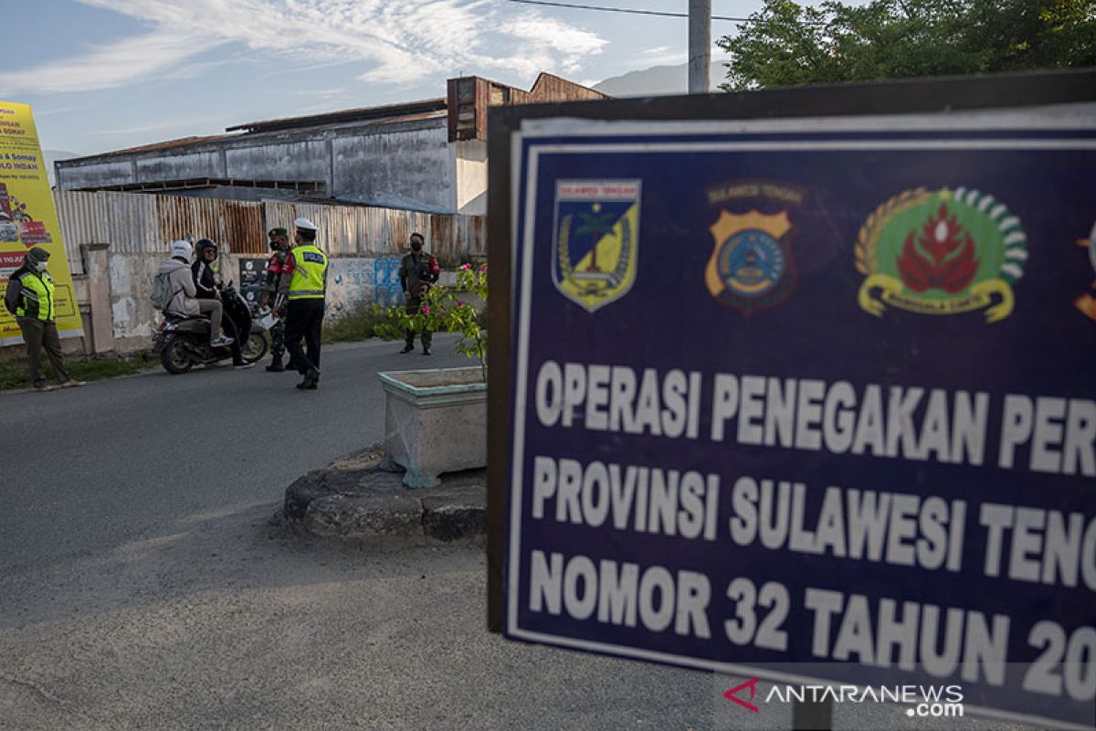 Operasi penegakan protokol kesehatan di Palu