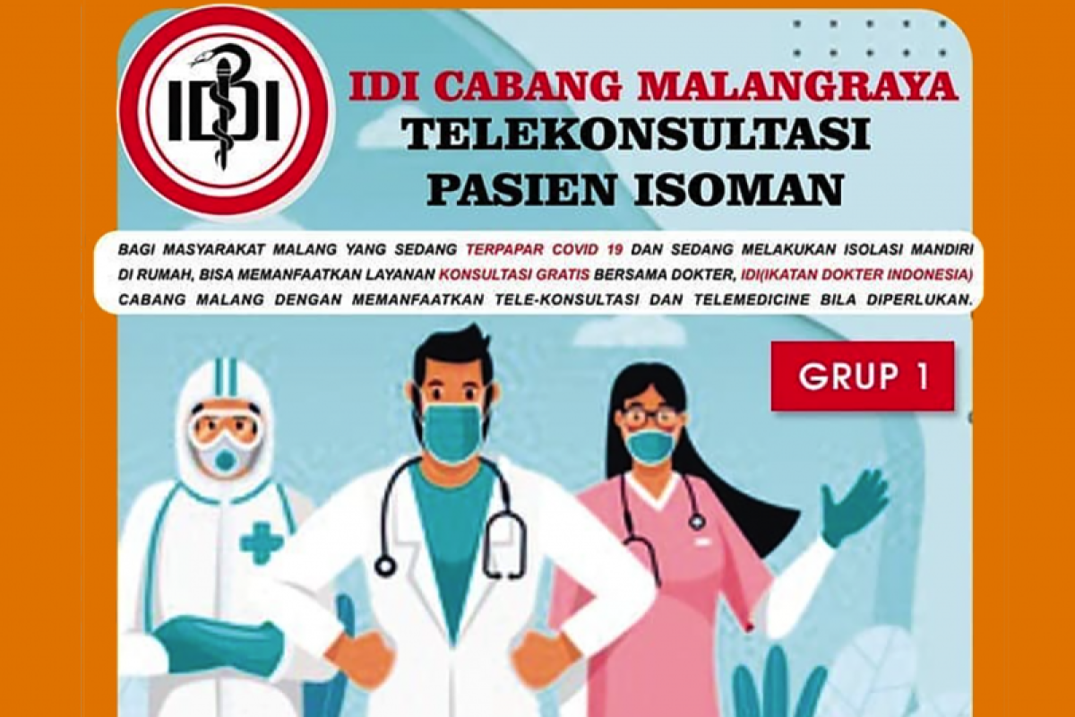 IDI Malang Raya beri layanan konsultasi gratis pasien isoman