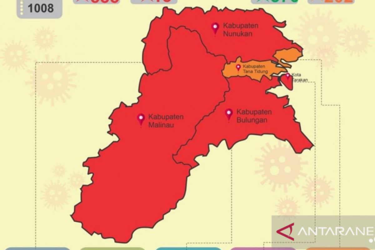 Empat Kabupaten/Kota di Kaltara Berstatus Zona Merah