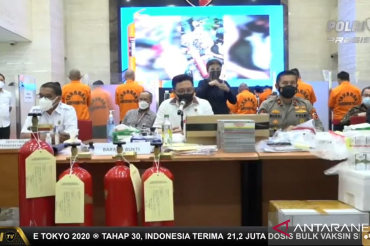 Polri tangkap enam pelaku penjual tabung APAR menjadi tabung oksigen