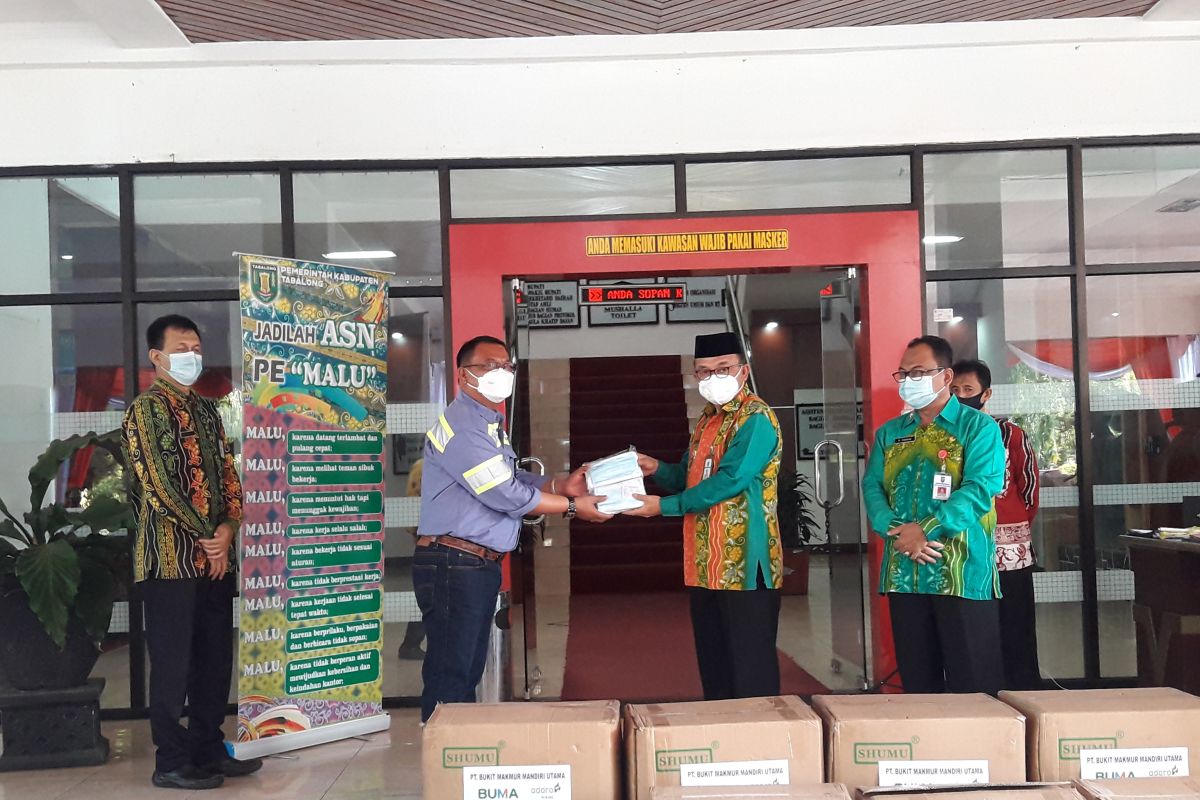 Pemkab Tabalong terima bantuan masker dari PT Buma