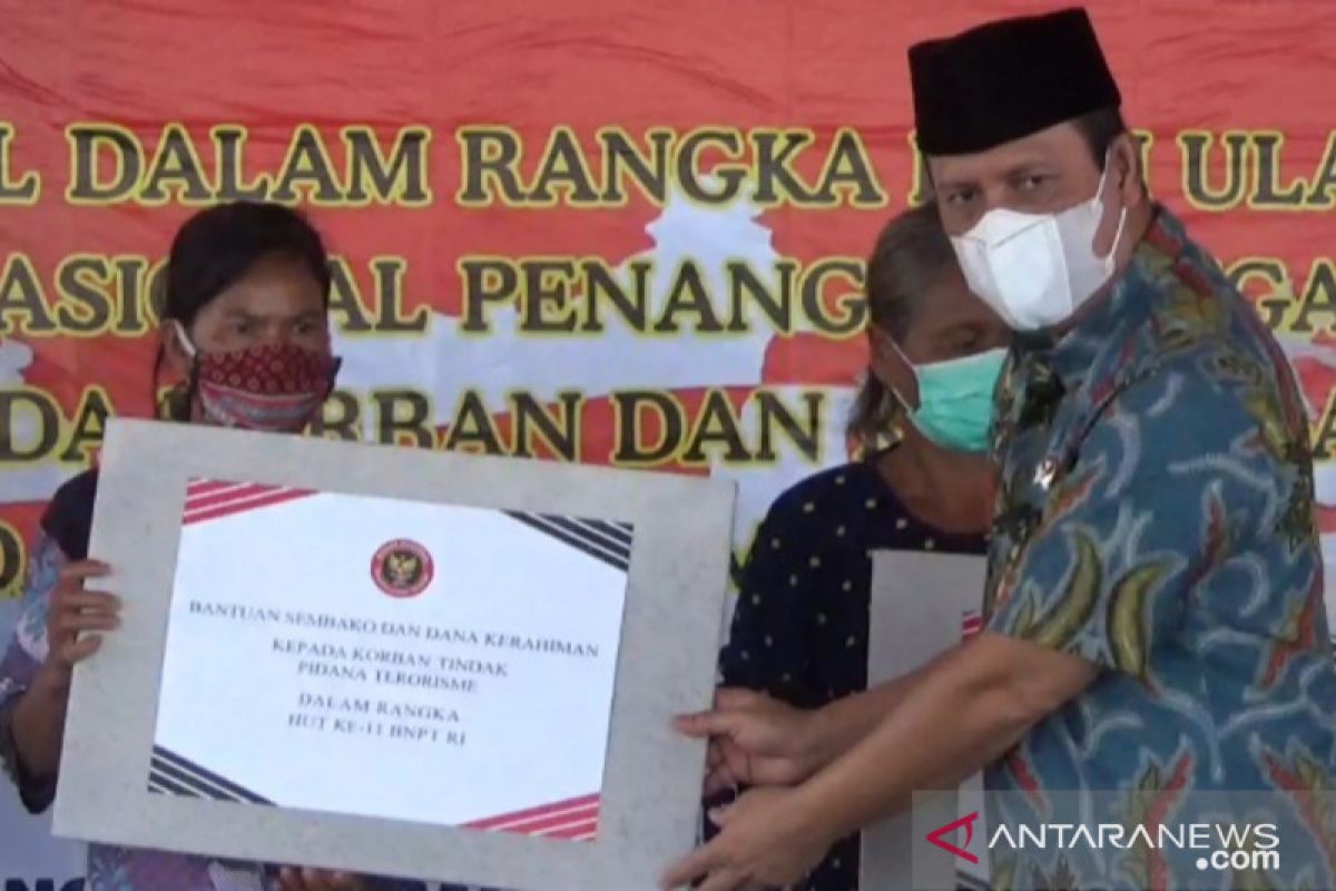 Korban terorime di Poso dan Sigi Sulteng dapat bantuan BNPT