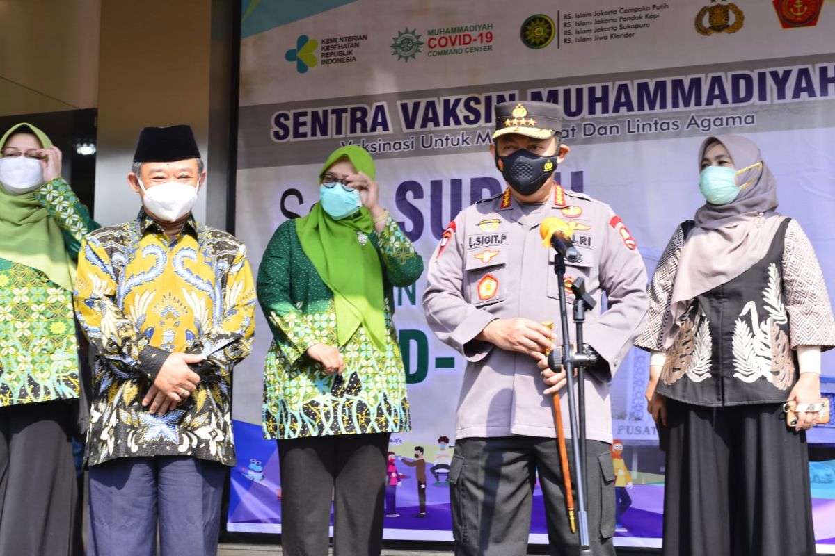 Rangkul Muhammadiyah se-Indonesia, Kapolri optimistis percepatan vaksinasi