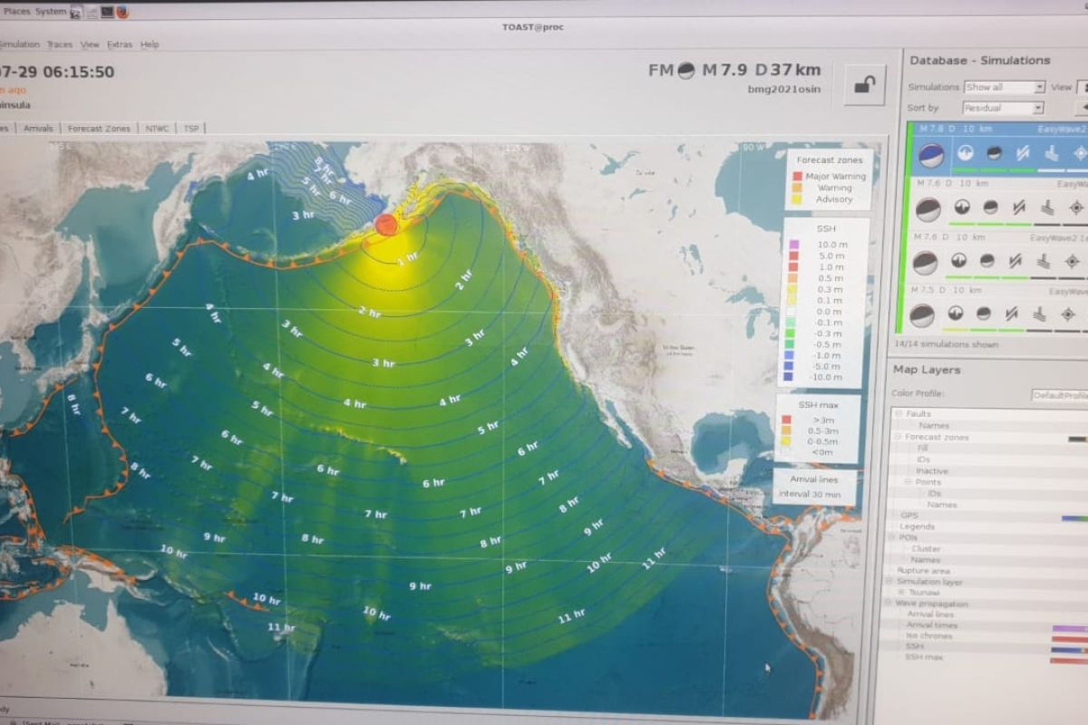 Gempa magnitudo 8,1 di Alaska tidak berdampak signifikan ke wilayah Indonesia