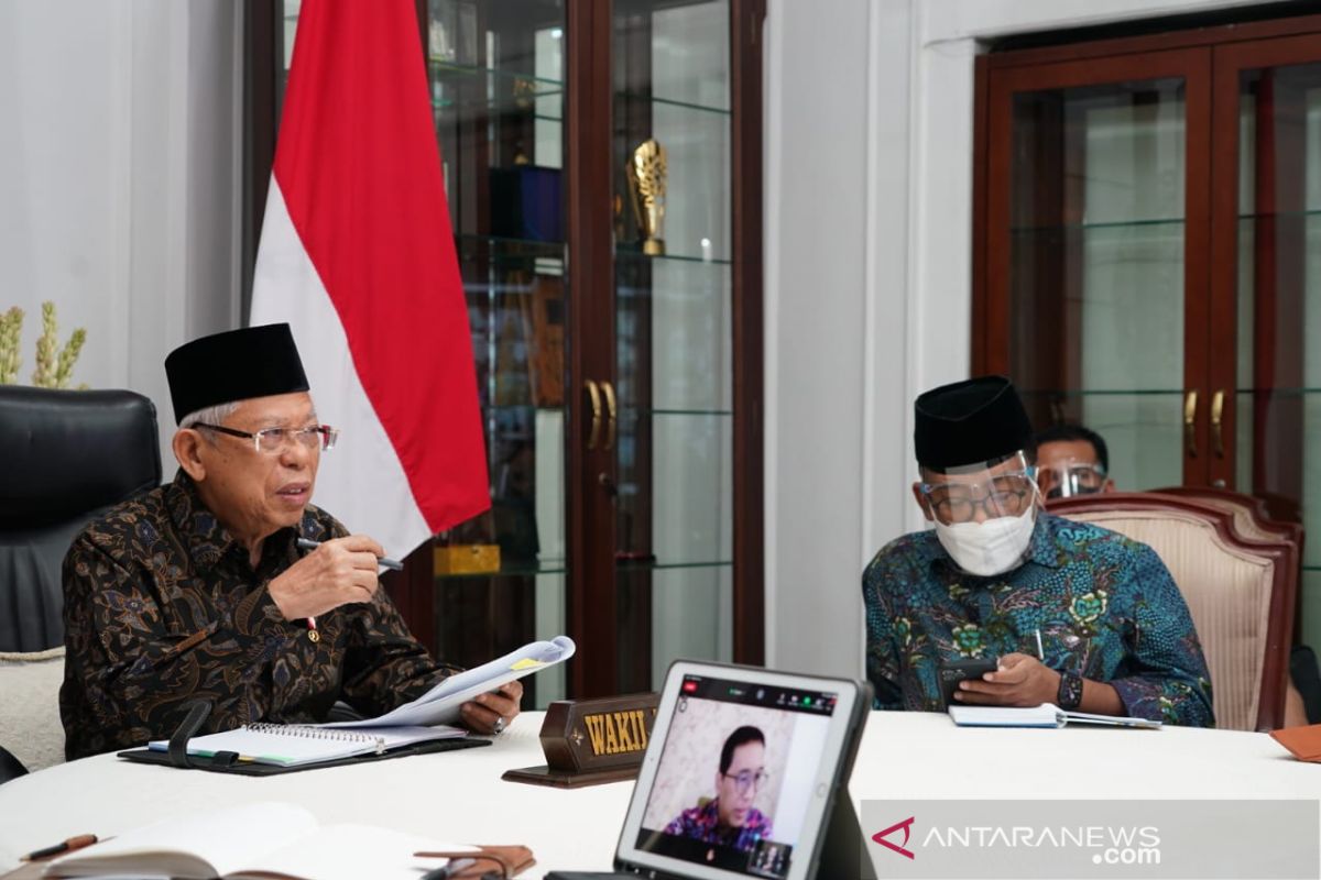 Wapres Ma'ruf Amin ingatkan Sri Sultan jangan sampai Yogyakarta tak serap anggaran