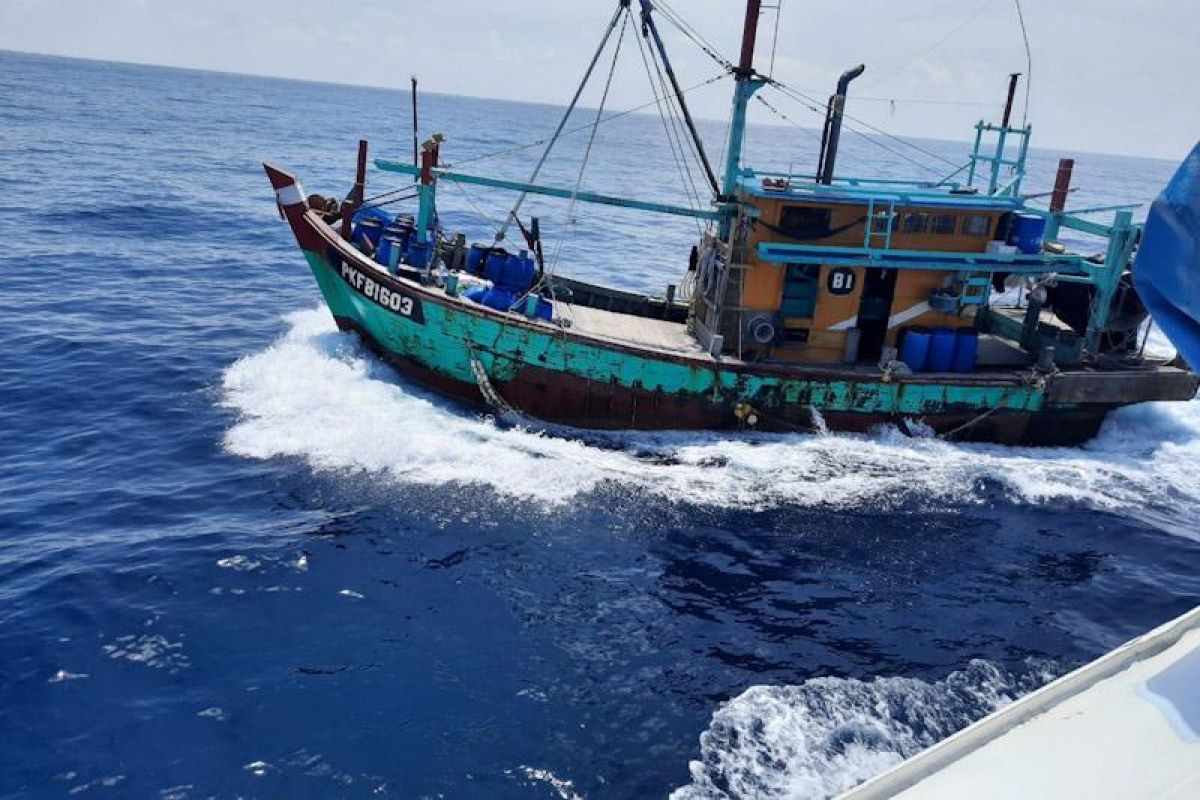 KKP tangkap empat nelayan Myanmar di Perairan Selat Malaka