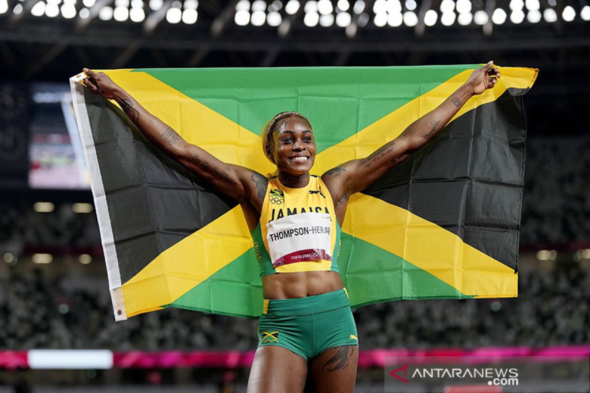 Jamaika sapu medali 100m putri, Thompson-Herah dekati rekor Flo Jo
