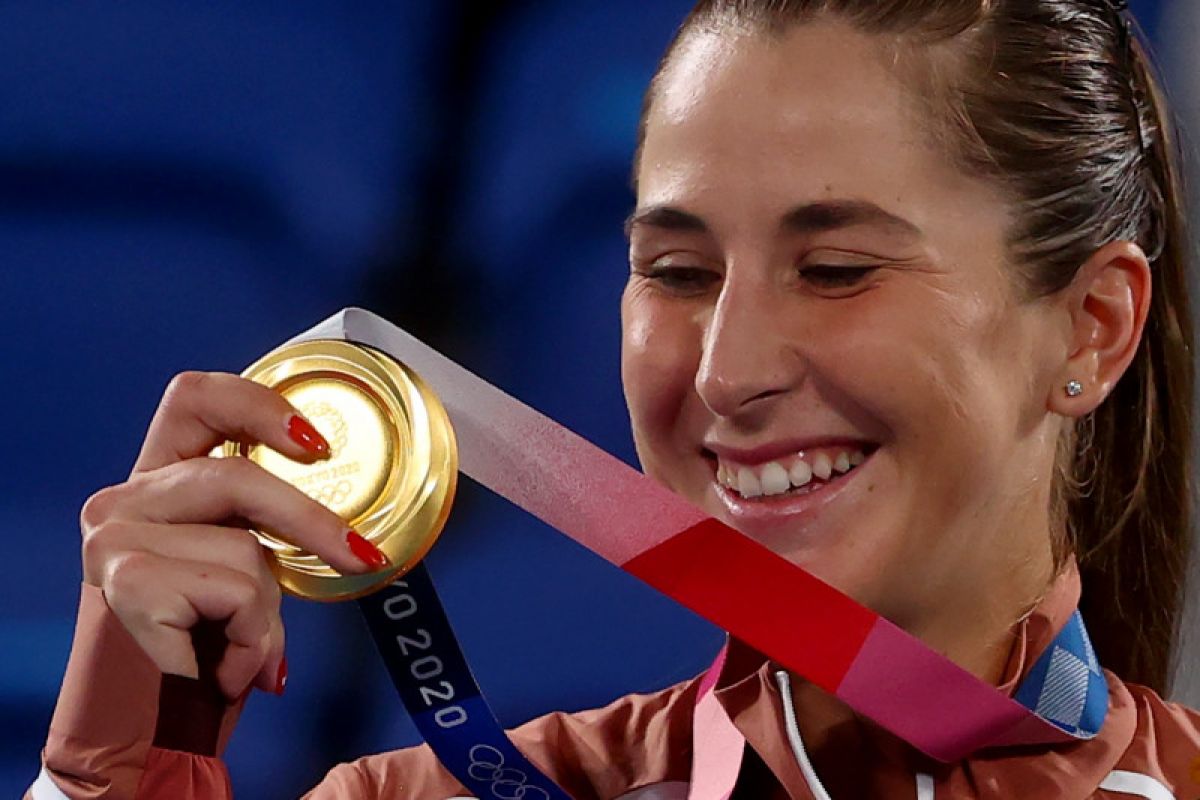 Emas tenis tunggal putri Olimpiade Tokyo jadi milik Belinda Bencic