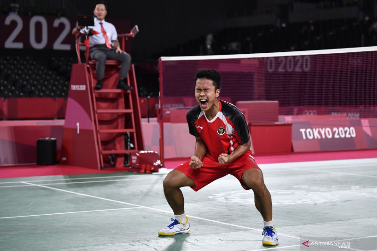 Ginting singkirkan peringkat tiga dan menuju semifinal Olimpiade Tokyo