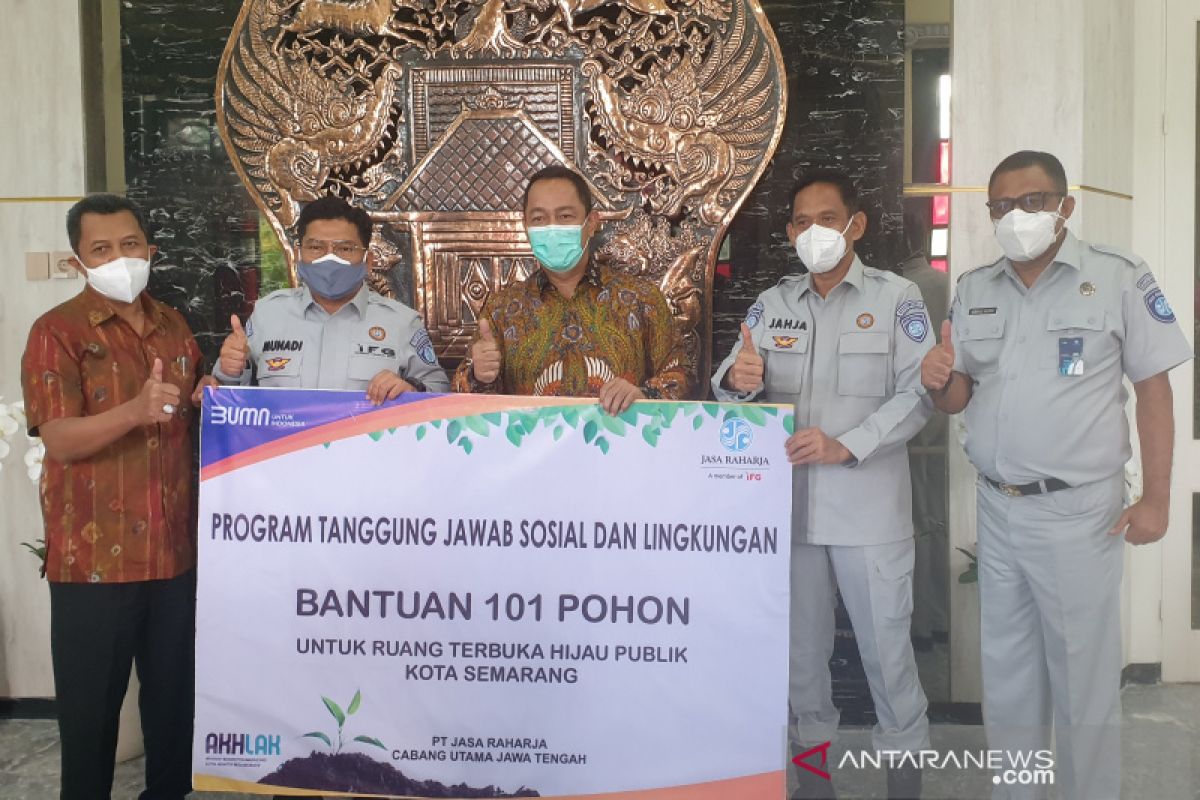 Jasa Raharja kembali bantu sembako dan pohon di Semarang