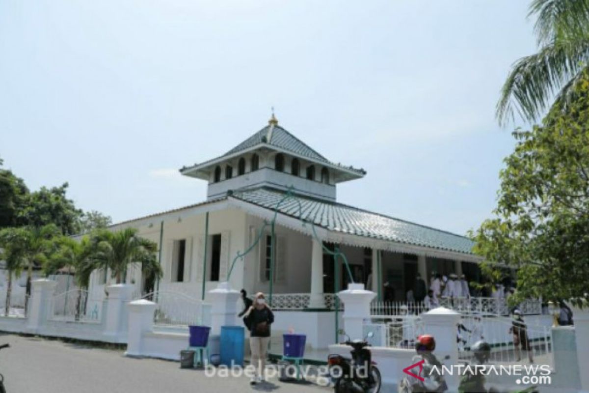 Masjid Jamik Muntok jadi contoh penerapan prokes COVID-19 di rumah ibadah