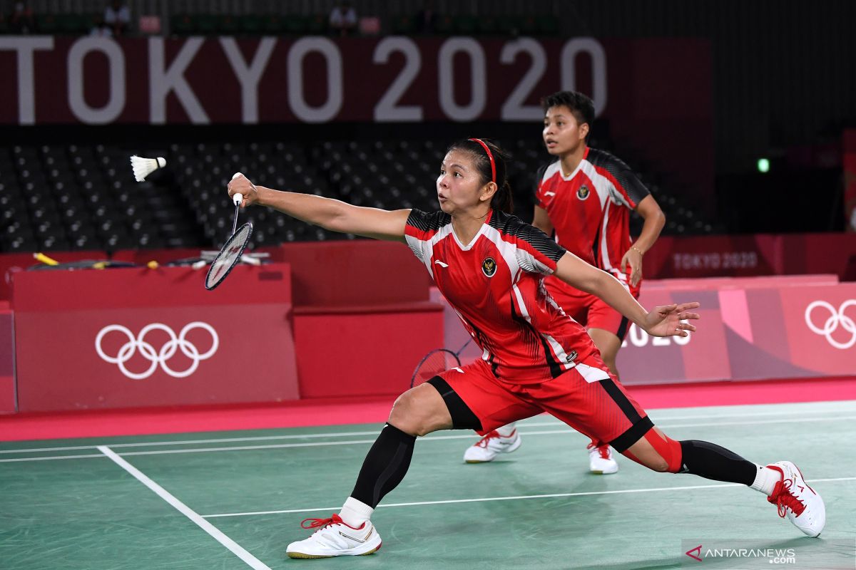 Ganda putri Greysia/Apriyani unggul dibabak pertama difinal Bulutangkis Olimpiade 2020