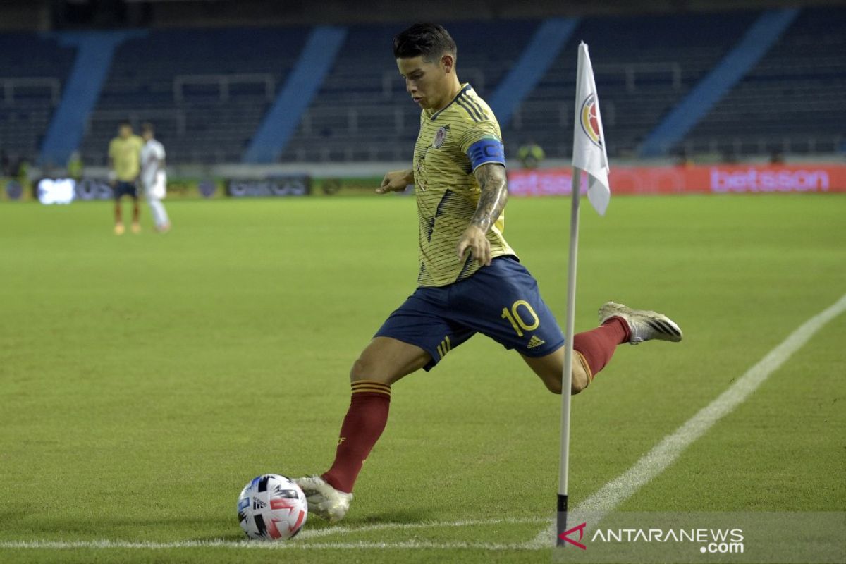 Kapten timnas Kolombia James Rodriguez berlabuh di Rayo Vallecano