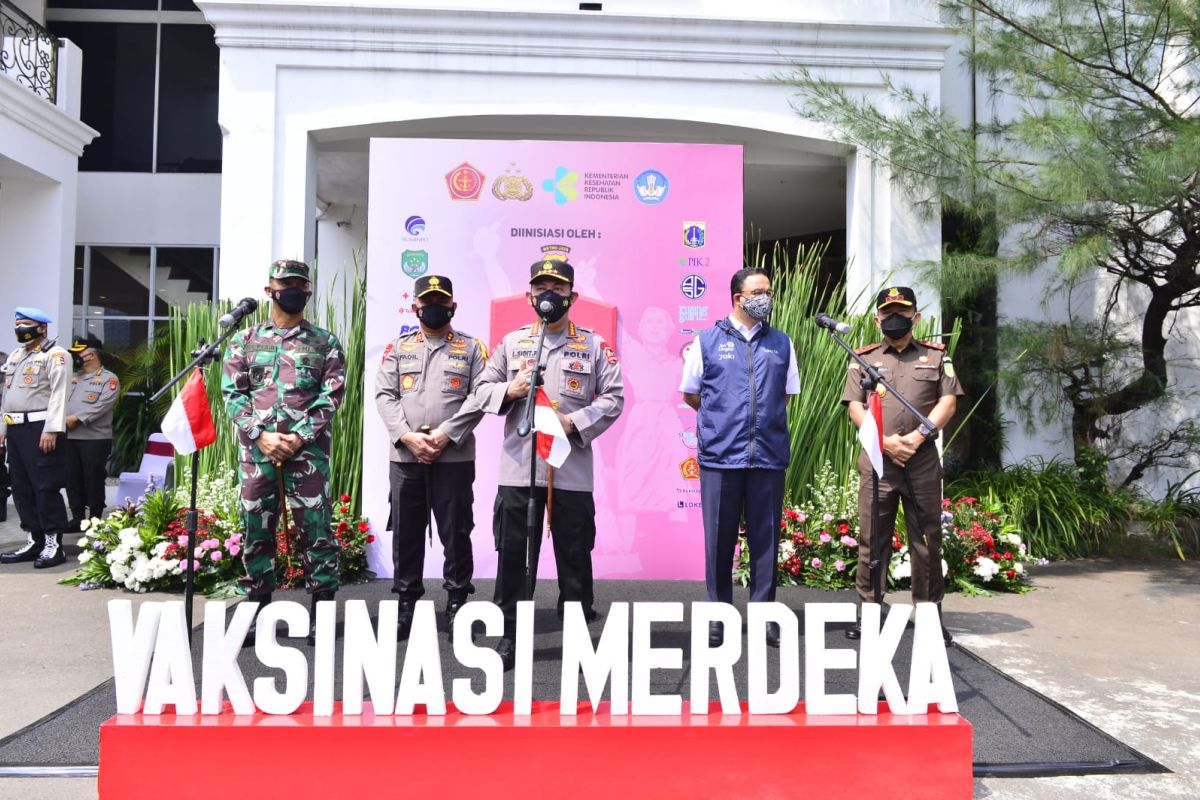 Kapolri harapkan Vaksinasi Merdeka hingga ke daerah