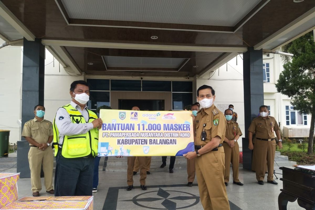 PT Pama donates 11,000 face masks, IDR100 m for Balangan