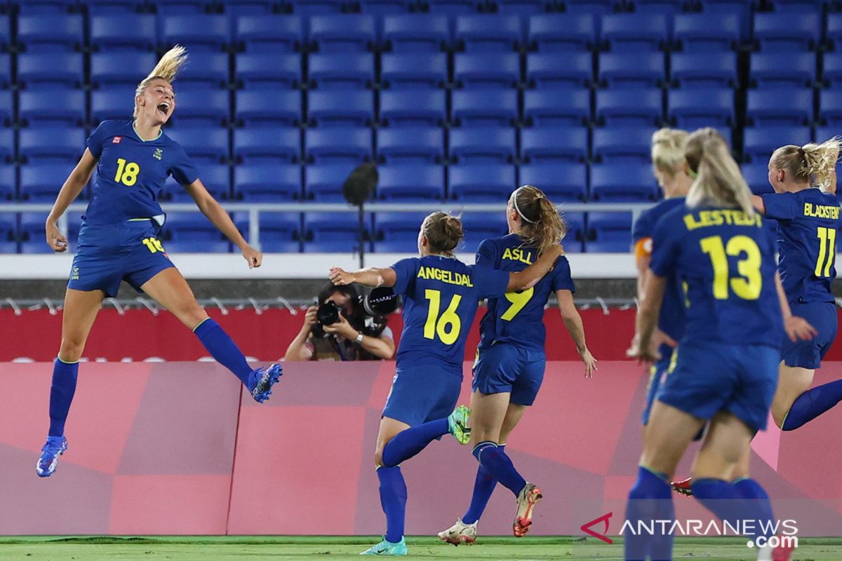 Olimpiade Tokyo - Menang atas Australia, Swedia hadapi Kanada di laga final sepak bola putri