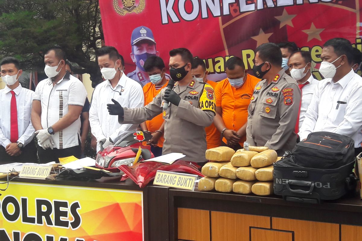 Kapolres Langkat : Tersangka pembawa 20 kilogram ganja tujuan Padang