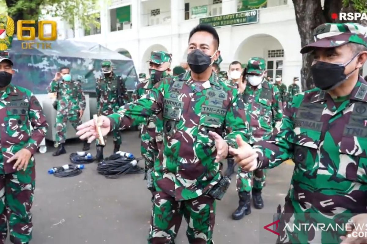 Kasad tinjau Rumah Sakit Lapangan Kostrad tangani pasien COVID-19