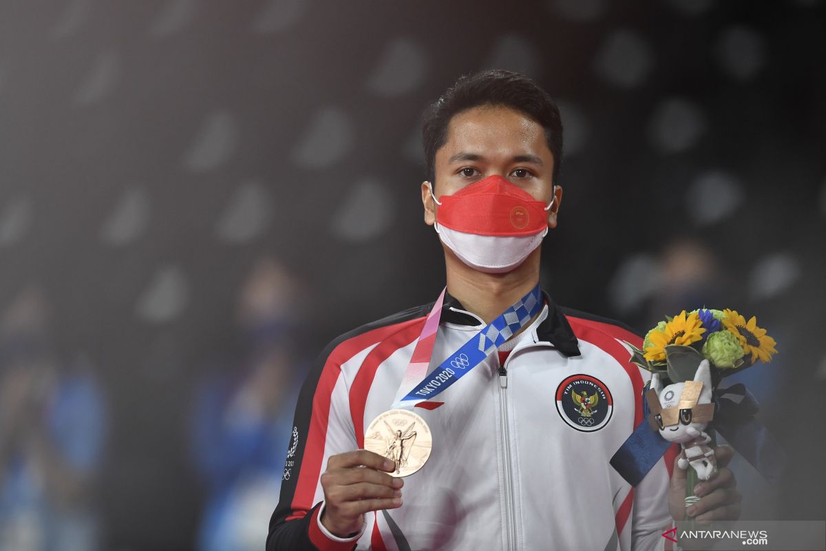 Ginting ngaku bangga raih perunggu Olimpiade Tokyo 2020