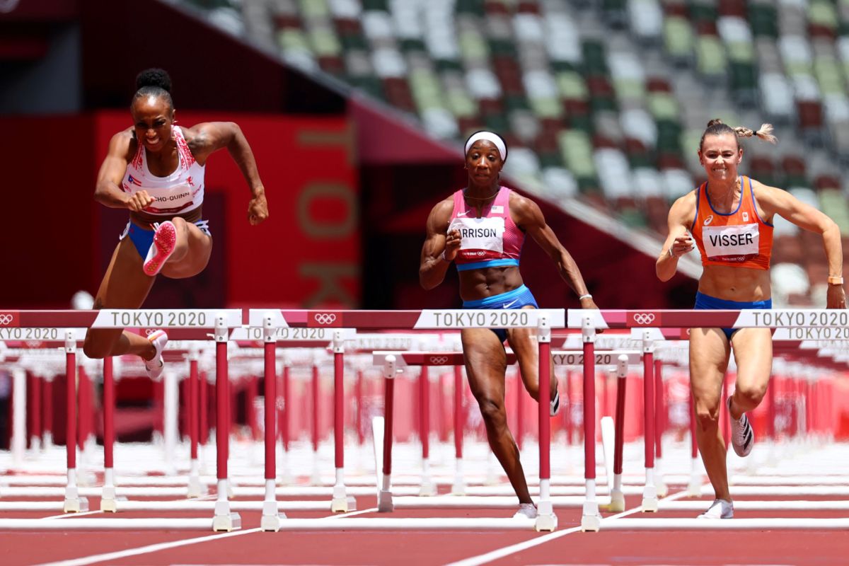 sprinter dari Puerto Rico raih emas lari 100 meter gawang putri