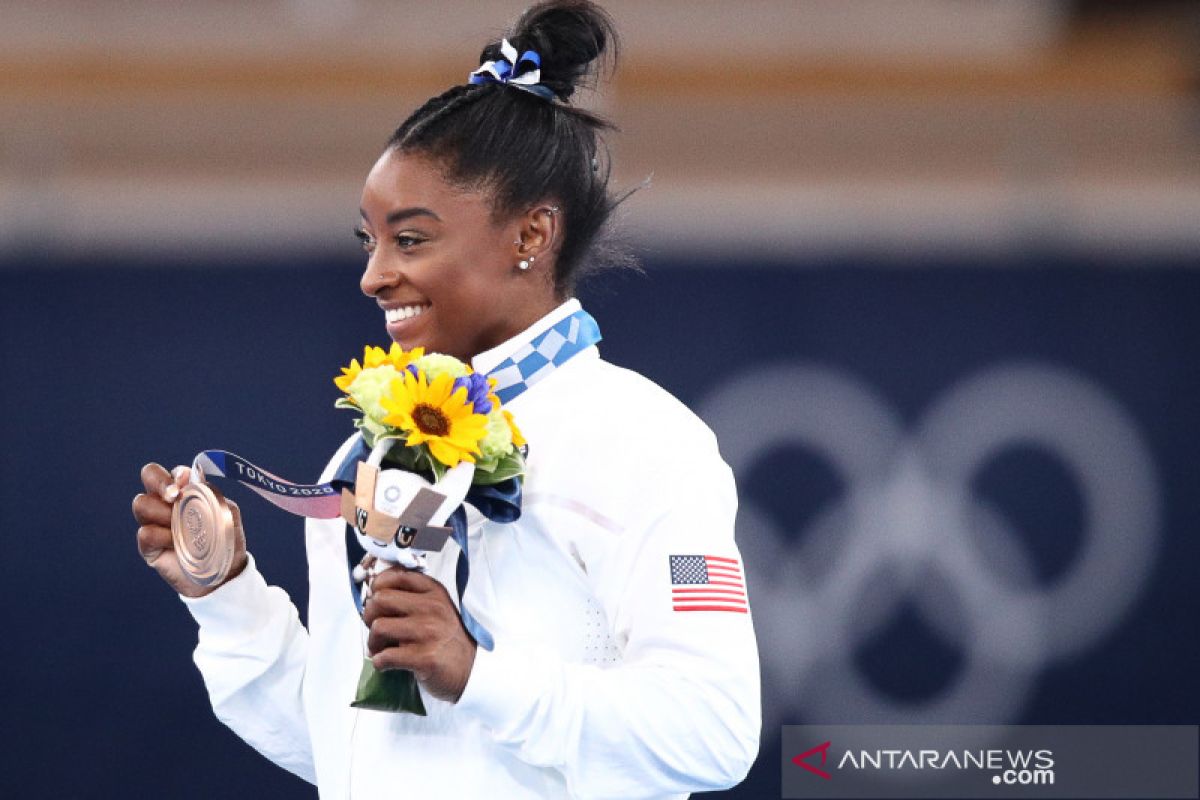 Simone Biles yang akhirnya berhasil atasi 'twisties'