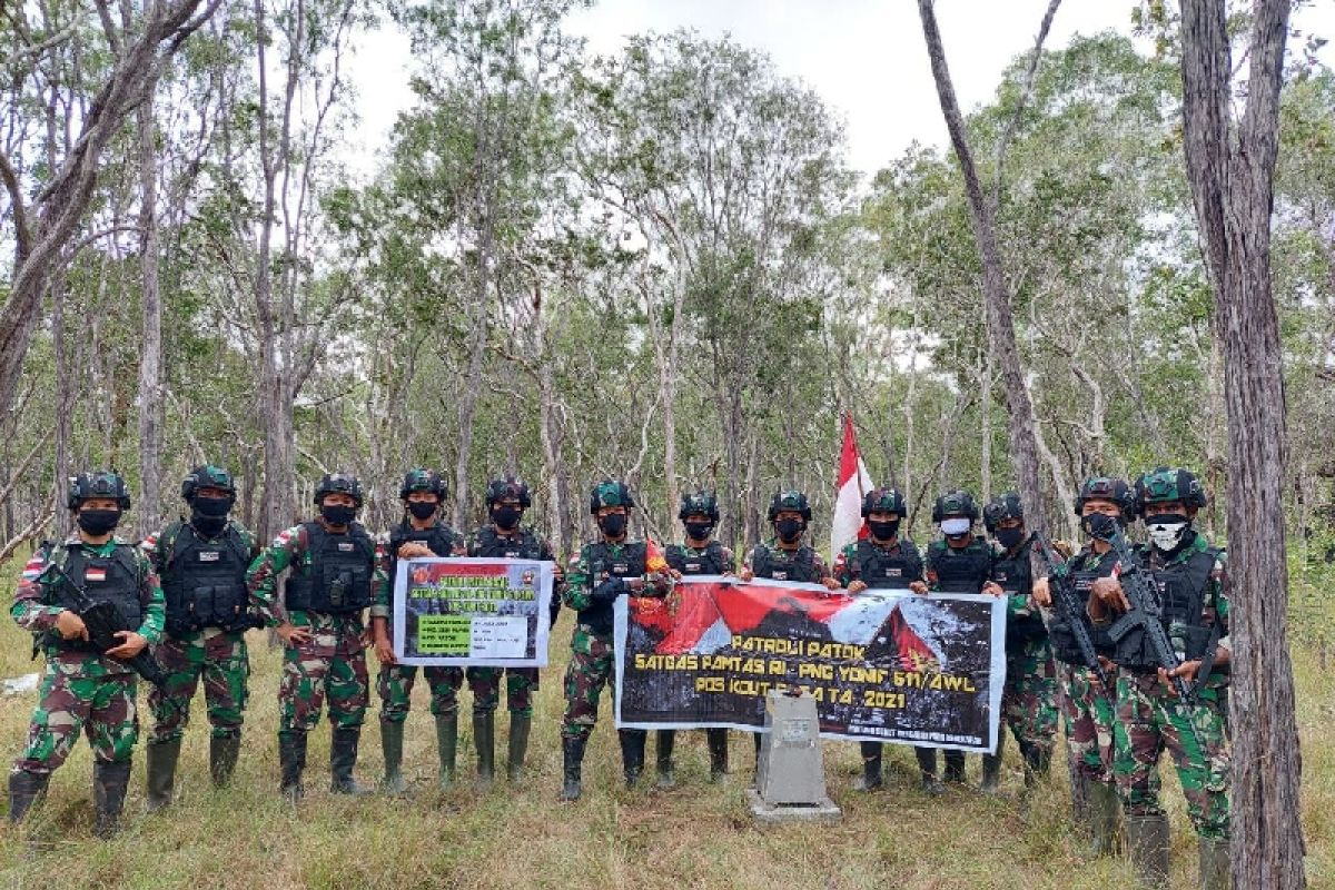 Satgas TNI pastikan patok batas negara di perbatasan RI-PNG terjaga aman